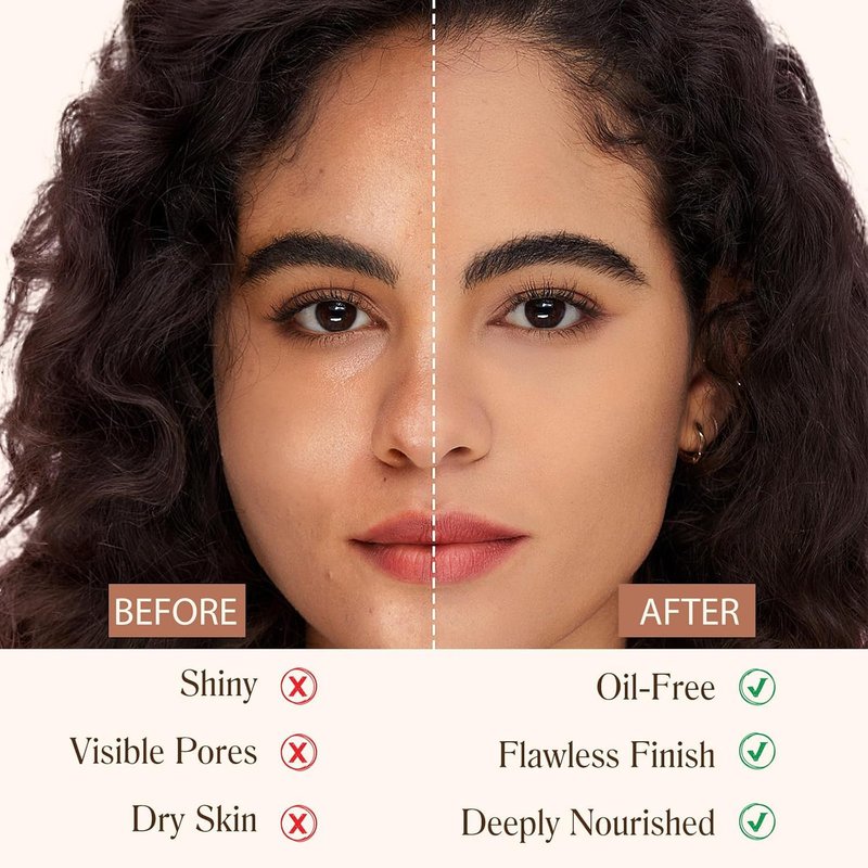 Color Changing Foundation with SPF 50 - 4 in 1 Moisturizing Cream for Medium-Full Coverage | Lightweight Liquid Makeup