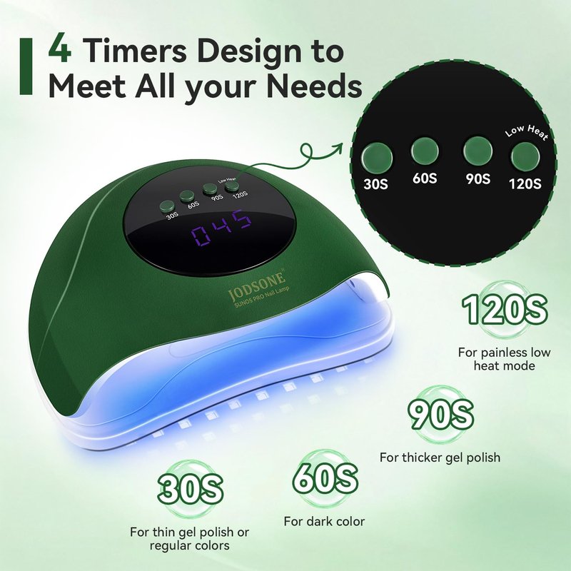 JODSONE U V LED Nail Lamp with Gloves Kit, Nail Dryer for Gel Nails Professional for Home and Salon