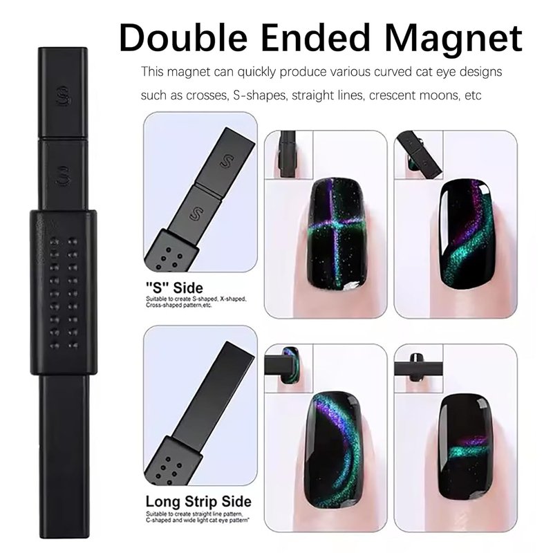 Cat Eye Nail Magnet Tool Set - 38 Pcs Strong Magnetic Gel Polish Tools for DIY Manicure | Nail Art Design Essentials