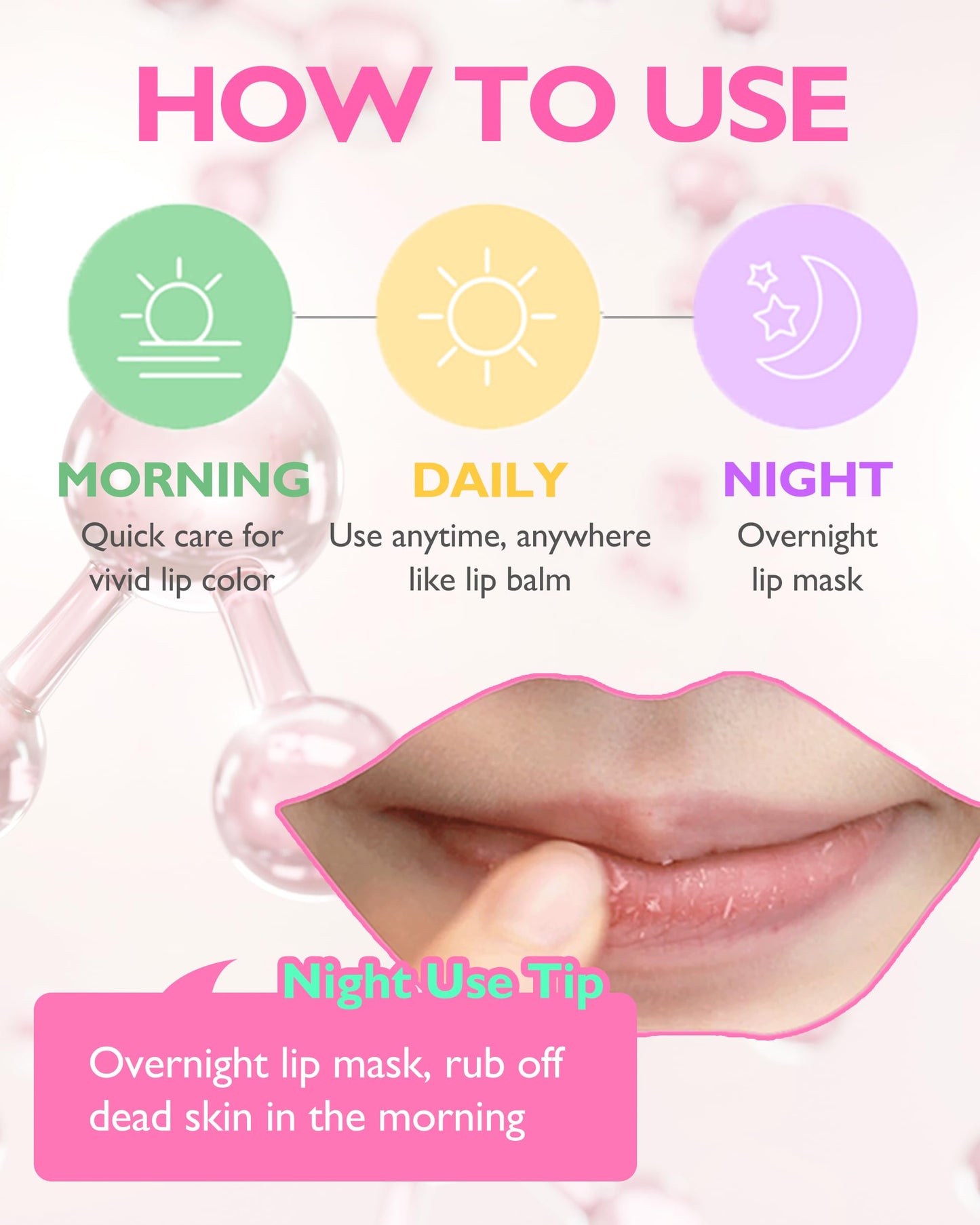 MAYISLAND Lip Sleep Mask #Dragonfruit Kiwi - Korean Overnight Lip Treatment with Dragonfruit Extract - Intensive Moisturizing Formula for Dry, Chapped Lips - Refreshing Kiwi Scent, 0.34 oz.