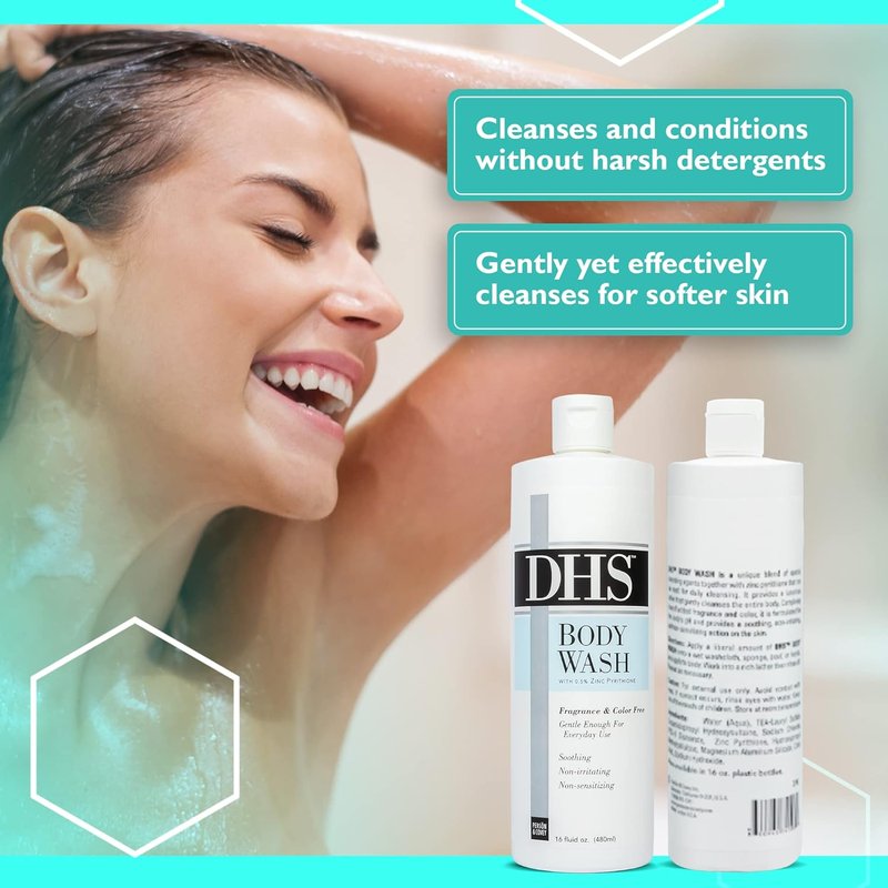 DHS Body Wash - Refreshing Cleanser for All Skin Types | 16 fl. oz.