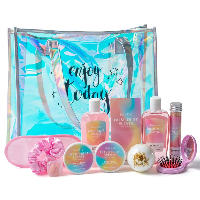 Mothers Day Spa kit Gift for Her, Christmas Gifts for Women - Unique Gift Set for Teen Girls Tote Bag for Women, 13pcs Fresh Gift Baskets for Girls, Birthday Gifts for Daughter, Girlfriend, spa kit