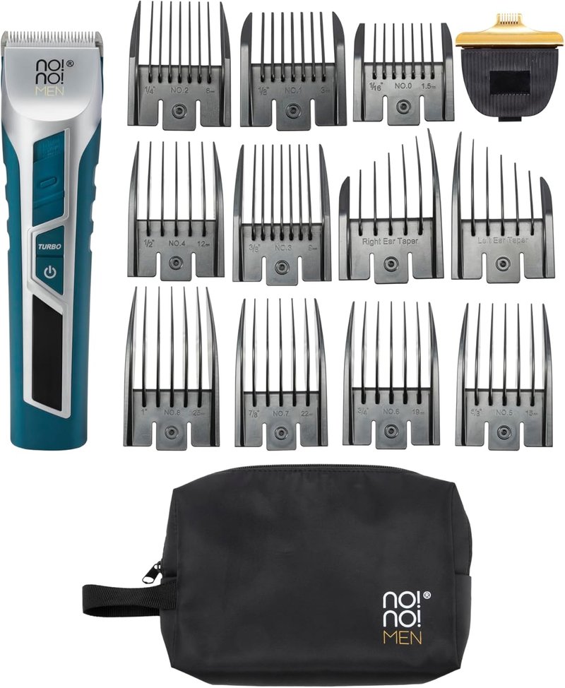 no!no! Men's Elite Barber Trimmer - Versatile Face, Beard, Hair Clippers & Nose/Ear Shaver | Rechargeable