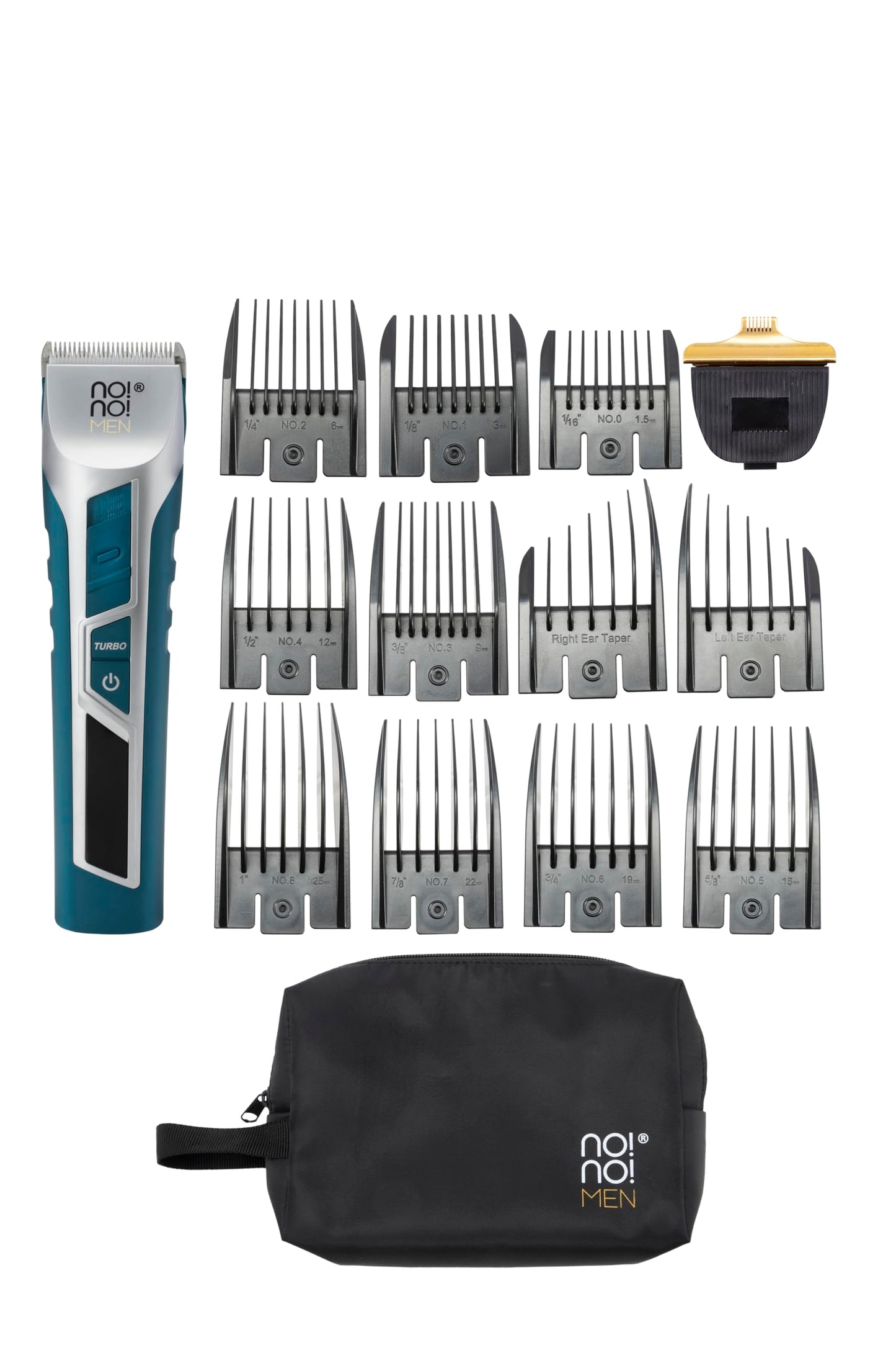 no!no! Men's Elite Barber Face, Beard and Hair Trimmer, Hair Clippers, Electric Shaver & Nose Ear Trimmer – Rechargeable