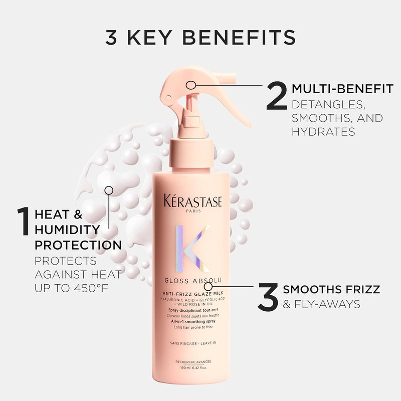 Kérastase, Gloss Absolute Shampoo Conditioner Heat Protection Trial Kit for Long Frizz Prone Hair