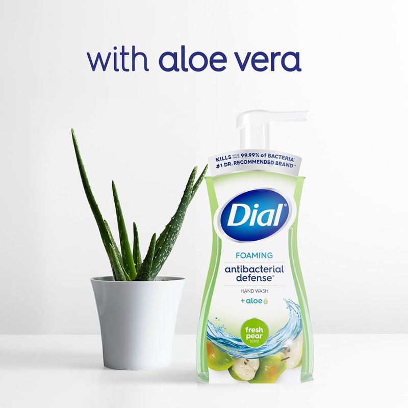 Dial Antibacterial Foaming Hand Soap - Fresh Pear Scent, 52 Fl Oz Refill for Ultimate Cleanliness