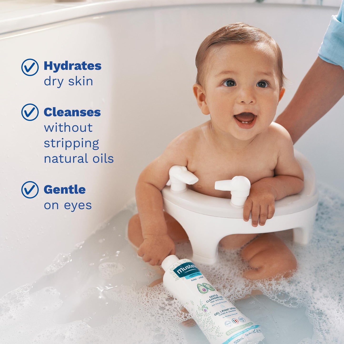 Mustela Gentle Cleansing Gel - Baby Wash for Delicate Skin and Hair - Newborn-Safe Cleanser - Crafted with Natural Avocado Perseose - 1 or 2-Pack - Various Sizes