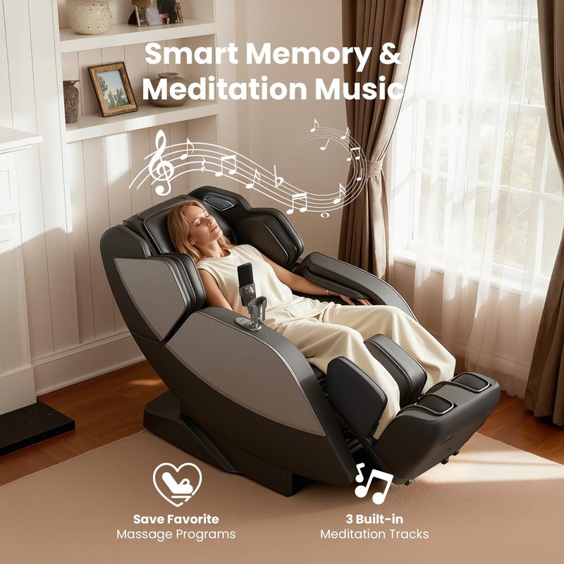 BOB AND BRAD Father's Day Dad Gift iMaster Pro 4D Full Body Massage Chair, Co-Developed with Physical Therapists, 166° Zero Gravity SL-Track Recliner, Voice Control, Heat, Deep Tissue&Auto-Extend Calf