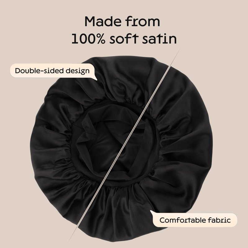 Niagara Satin Bonnet Men - Bonnet for Sleeping Men - Reversible Night Cap - Mens Bonnet for Curly Hair