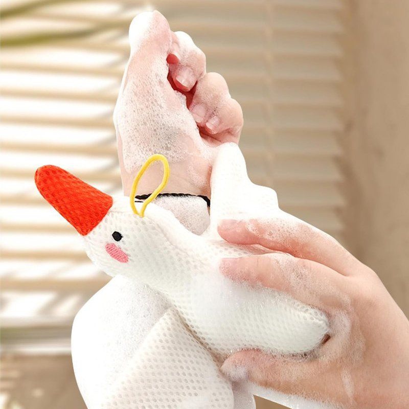 Cute Animal Bath Loofahs Sponge Pouf Mesh Body Scrubber Shower Exfoliating for Women Kids Girls Boys