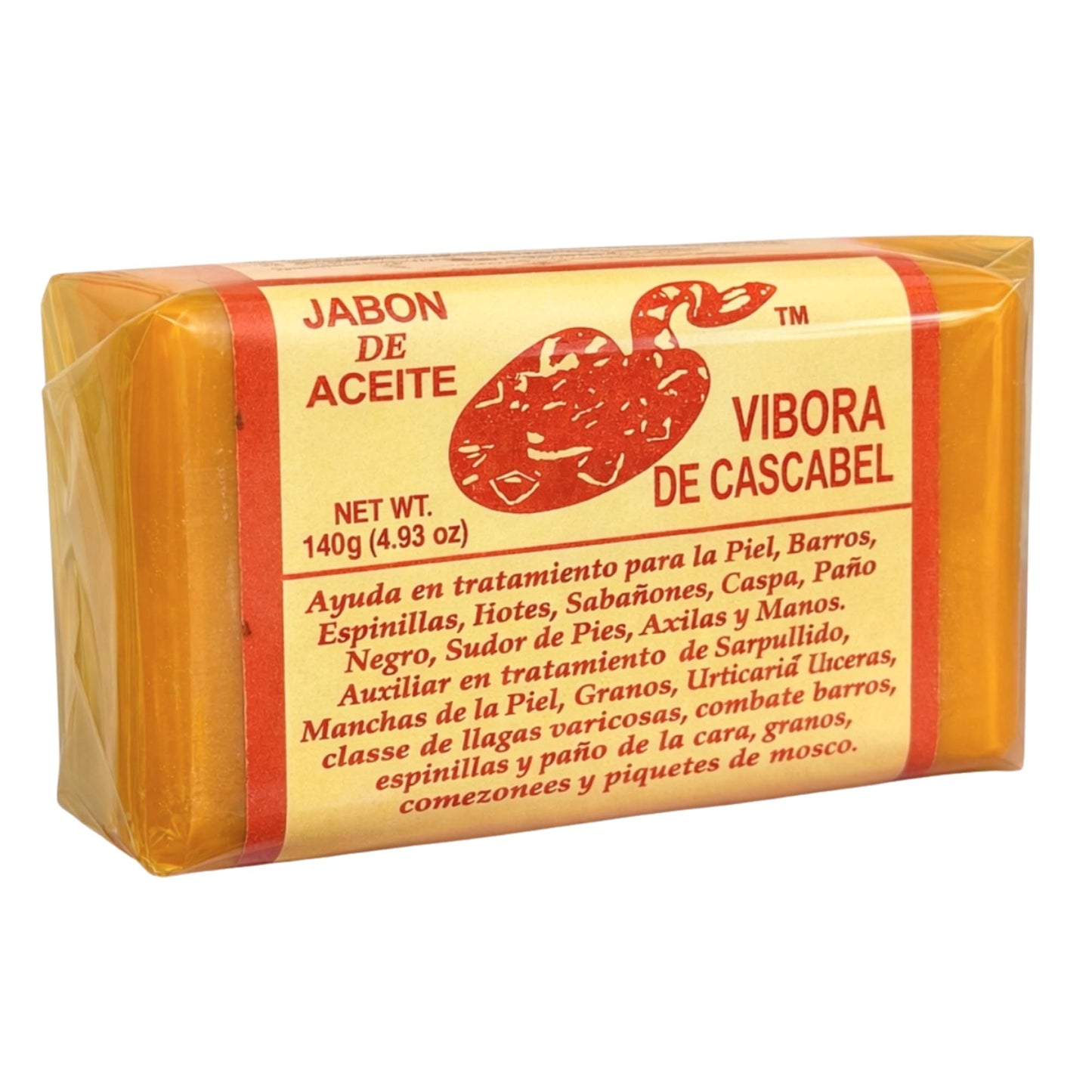 JABON DE ACEITE VIBORA DE CASCABEL (1), 140g - Jabon De Aciete Vibora De Cascabel Barra de Limpieza para Cara y Cuerpo/Rattlesnake Soap Oil Soap (Vibora de Cascabel) - Face & Body Cleansing Bar