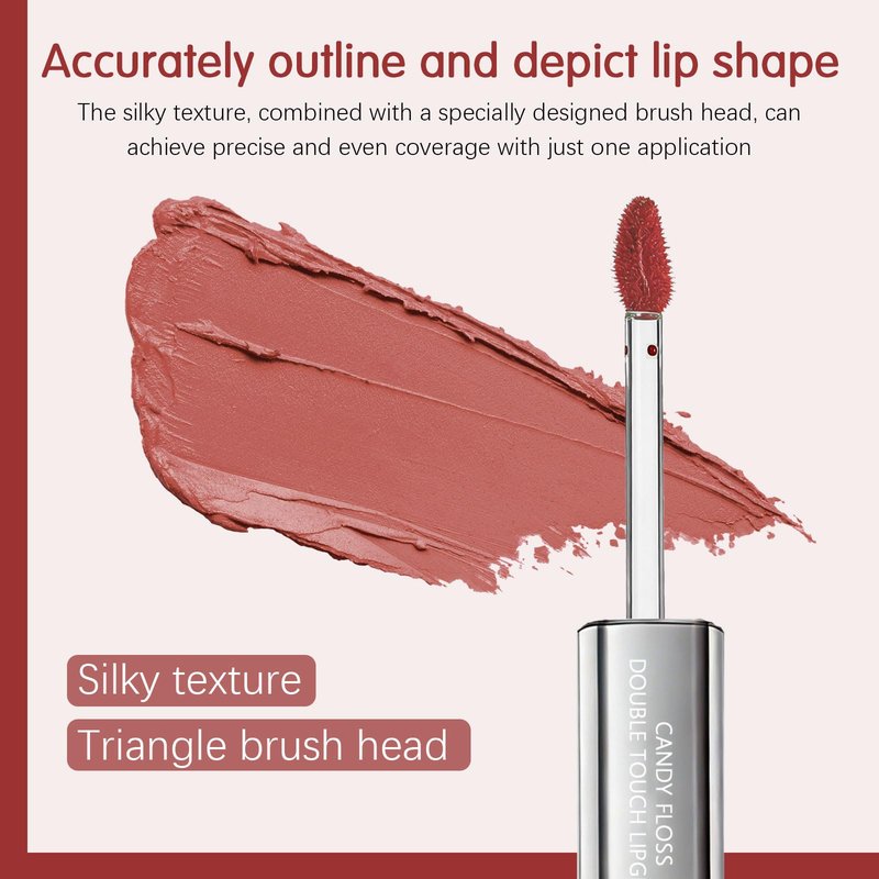Maksure Double-Ended Lip Gloss – Nourishing Tinted Lip Oil for a High-Shine Finish, Plumps, Non-Sticky, Moisturizes Dry Lips, Vegan & Cruelty-Free Lip Makeup (05 Red Brown)