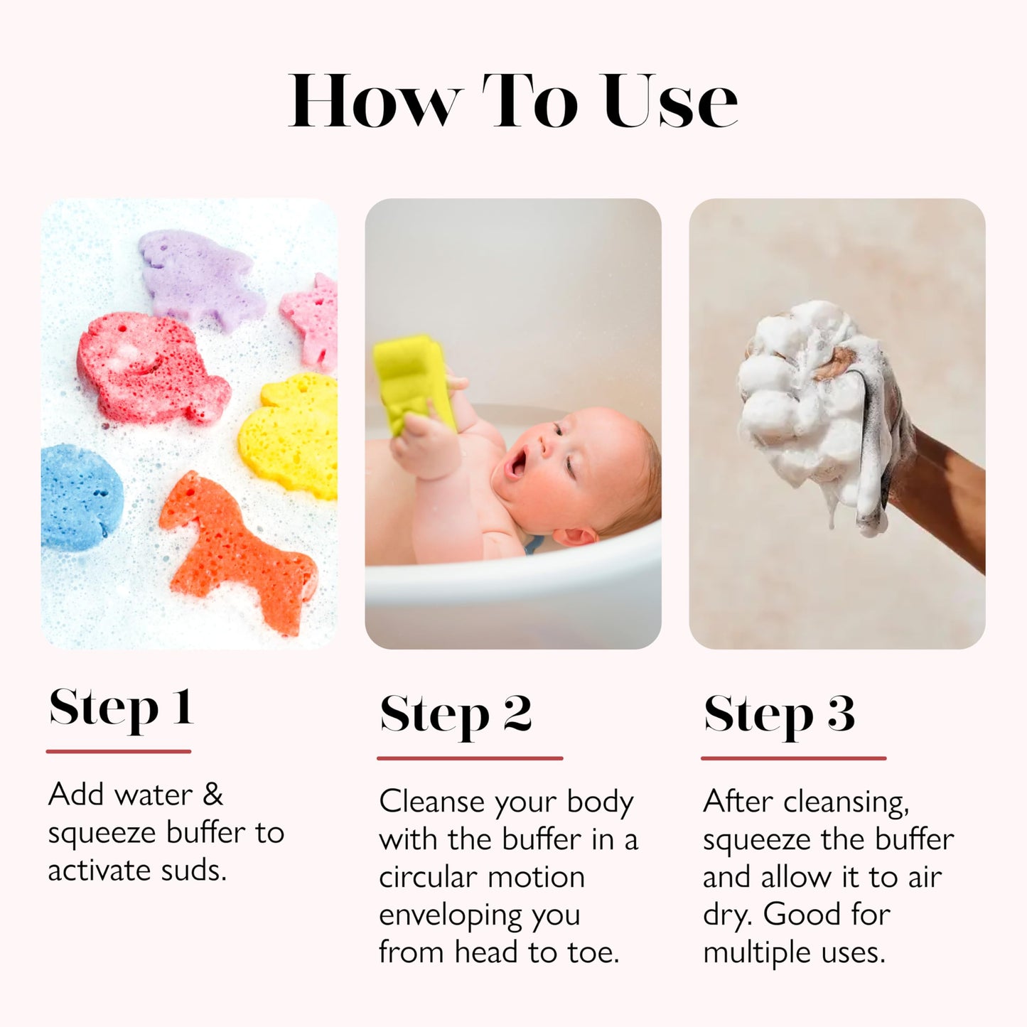 Spongelle Essentials Kids Duck Buffer | Ages 3+ | Bath & Shower Loofah for Kids | Cleanse, Exfoliate, and Nourish in one Easy Step | Cruelty-Free, Vegan, Dermatologist-Tested, Made in USA