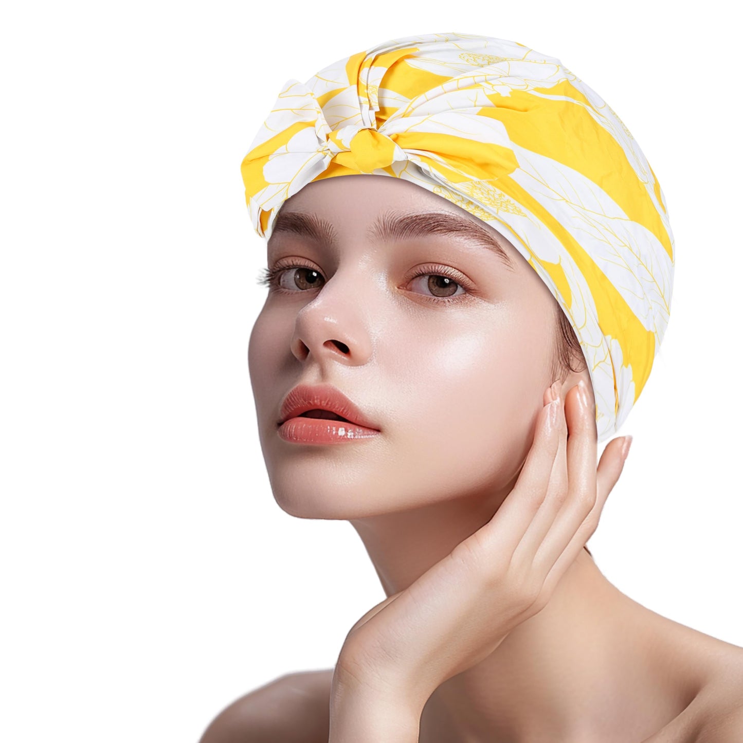 YANA Shower Cap for Women - Waterproof, Reusable Shower Cap for Shower, Bath, Swim