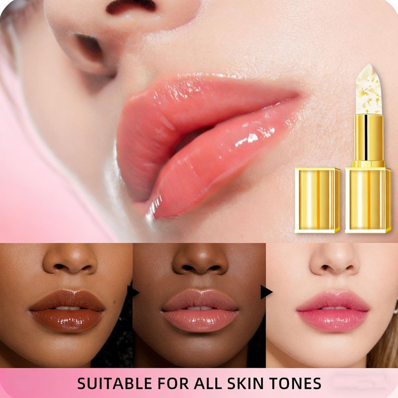 kdlgjdv Areliaa Lipstick, Long Lasting 24 Hours Moisturizing Glossy Shine Lip Gloss, Transferproof Color Changing Lip Stick, Clear Lipstick That Changes Color with Ph for Women (1)