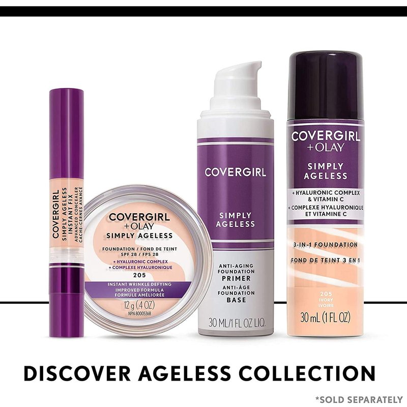 COVERGIRL Simply Ageless Makeup Primer,1 Fl Oz,(Pack of 2)