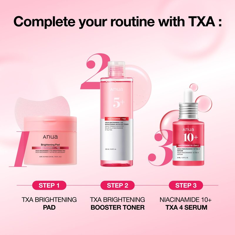 Anua Niacinamide 10 + TXA 4 Serum, Dark Spot Care, Hyaluronic Acid, Tranexamic Acid, Lightweight & Hydrating All-in-One Daily Facial Serum for Glass Skin, Korean Skincare, 1.01 fl.oz