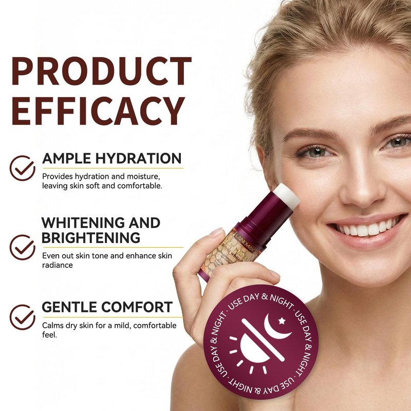 Baorder 2Pcs Hydrating Honey Multi Balm Stick,All-in-One Hydrating Lip Balm Eye Cream Neck Cream Stick Make Up Base,Reduce Wrinkle Moisturizing Skin For Face Skin Care