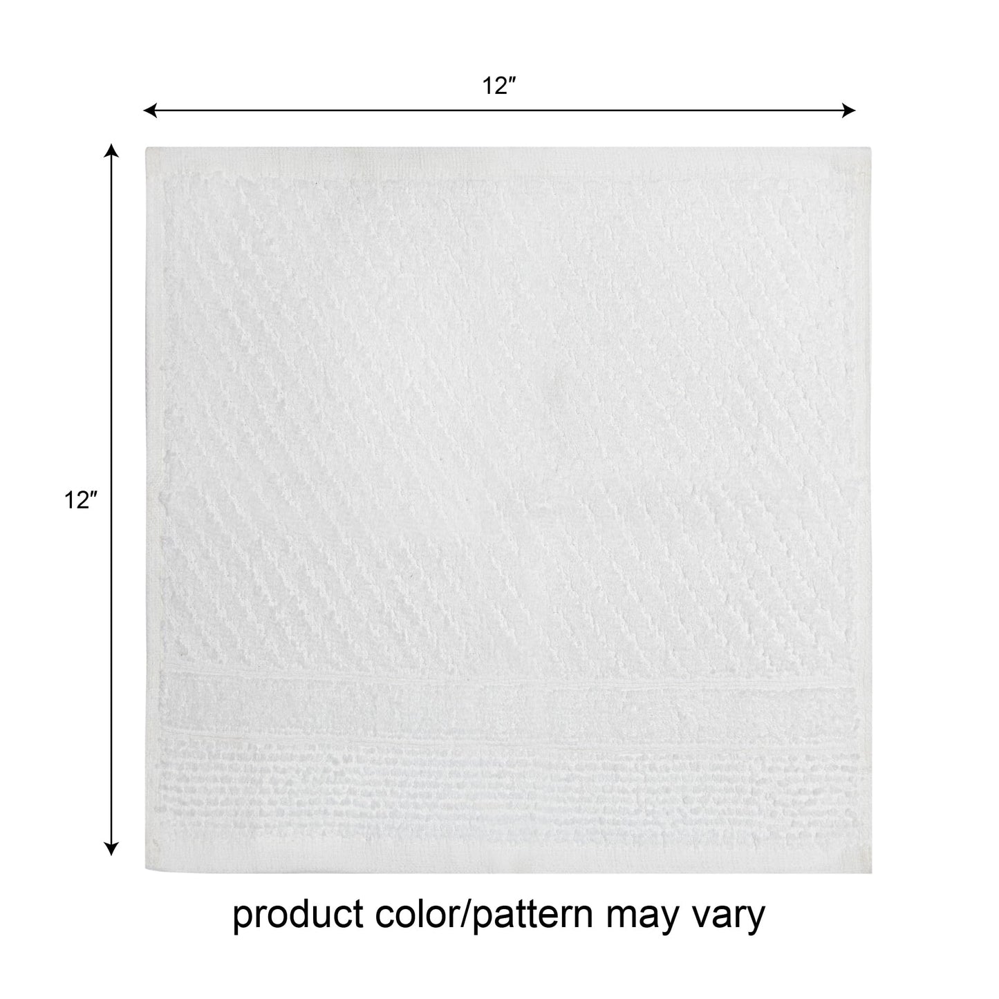 PH Pleasant Home Diamond Wash Cloths Set - 12 Pack (12” x 12”) – 509 GSM - 100% Ring Spun Cotton Wash Cloth - Super Soft and Highly Absorbent Face Towels (Maroon, White & Tan)