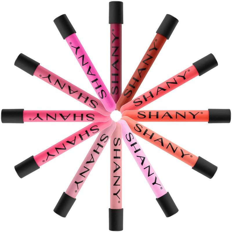 SHANY Lip Gloss Makeup Set, 12 Piece Professional Lip Color Collection with Shimmer and Pearl Finishes, Enriched w Aloe Vera Vitamin E, Long Lasting Glossy and Moisturizing Lip Luminizer