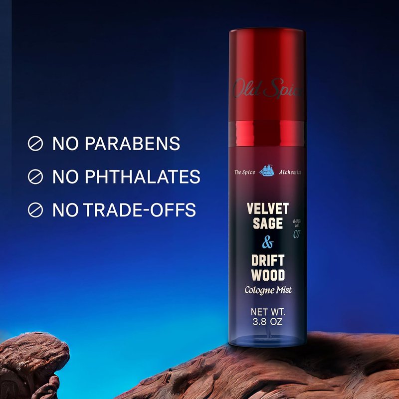 Old Spice Cologne Mist for Men - Spice Alchemist Collection | Velvet Sage & Driftwood, 3.8 oz