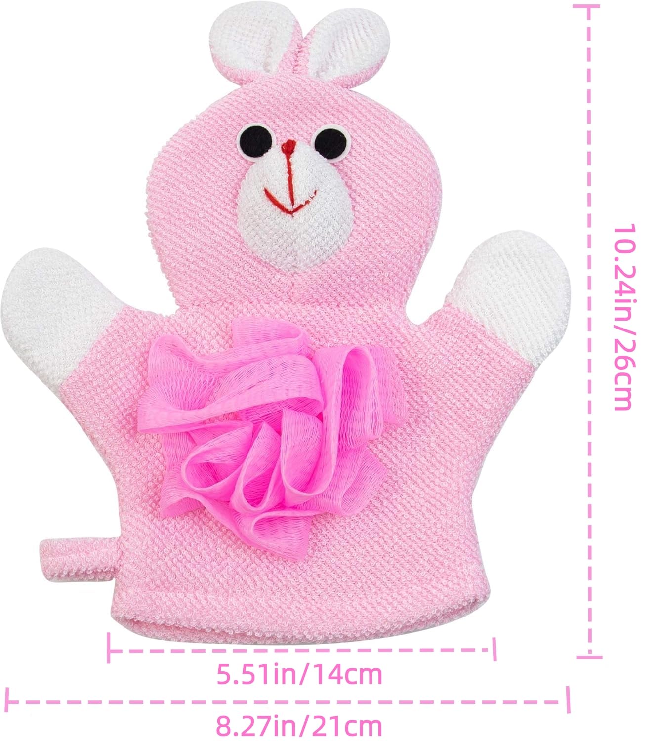 AUEAR, 4 Pcs Cartoon Terry Cloth Bath Sponge Mitts Puppet Cute Hand Puppets Washcloth Mitt Glove