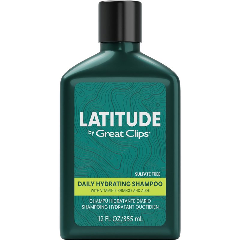 GREAT CLIPS LATITUDE Daily Hydrating Shampoo | Men's Shampoo that Promotes Full + Healthy Hair | For All Hair Types | 12oz | Packaging May Vary