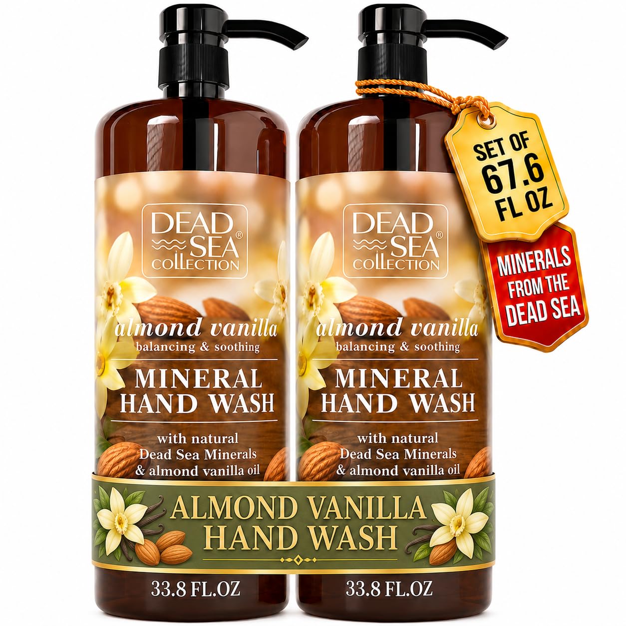 Dead Sea Collection Coconut Hand Soap – Liquid Hand Soap for All Skin Types – Pack of 3 (12 Fl. Oz. Each)