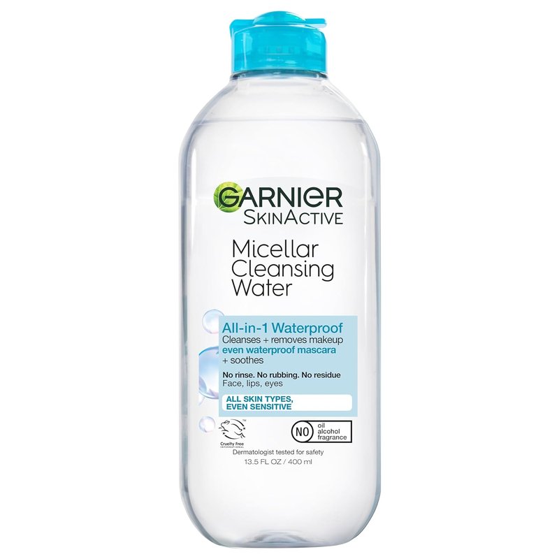 Garnier Micellar Water - Waterproof Makeup Remover & Hydrating Cleanser for Sensitive Skin | 13.5 Fl Oz (400mL)