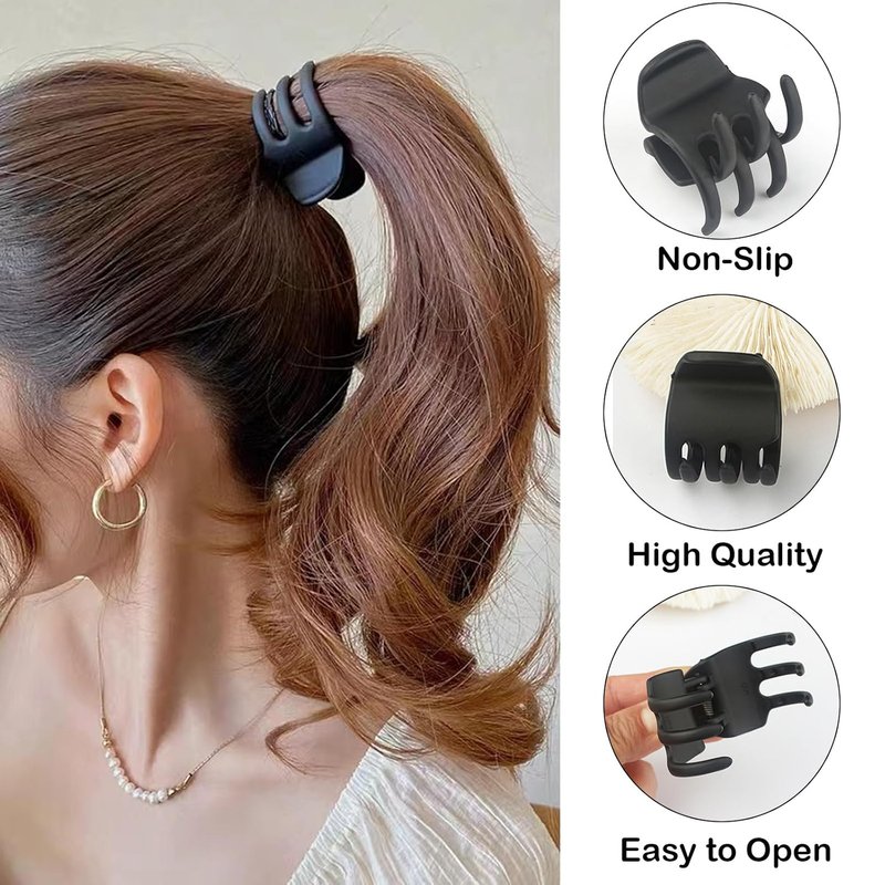 Skiennix 18 Pcs Small Hair Clips Set - Stylish Butterfly & Flower Claw Clips for All Hair Types