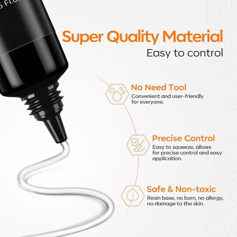 Modelones 3D Gel Nail Art - Sculpting Gel Glue for Molding & Design | No Wipe, UV Light Cured, Salon & DIY Use