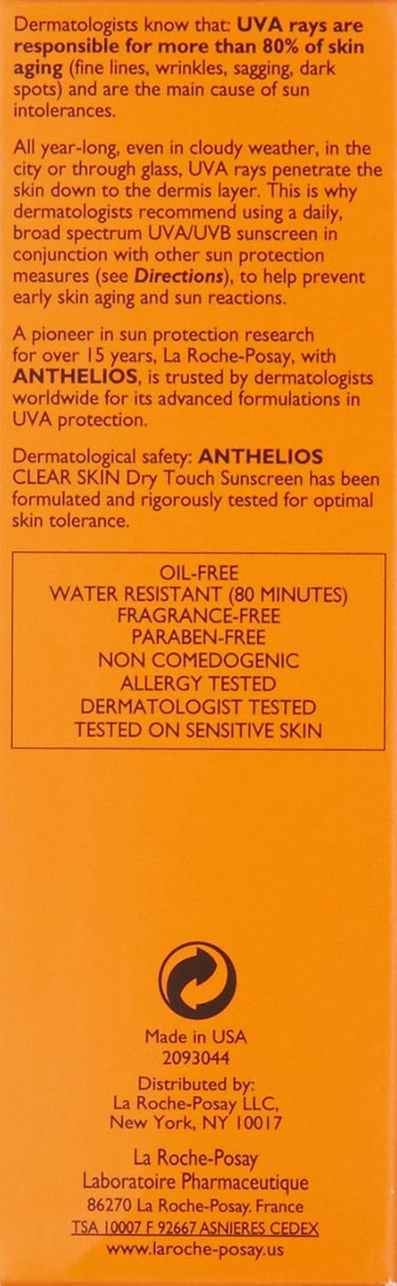 La Roche-Posay Anthelios Clear Skin Sunscreen - SPF 60, Oil-Free, Non-Greasy, Travel Size | Broad Spectrum Protection