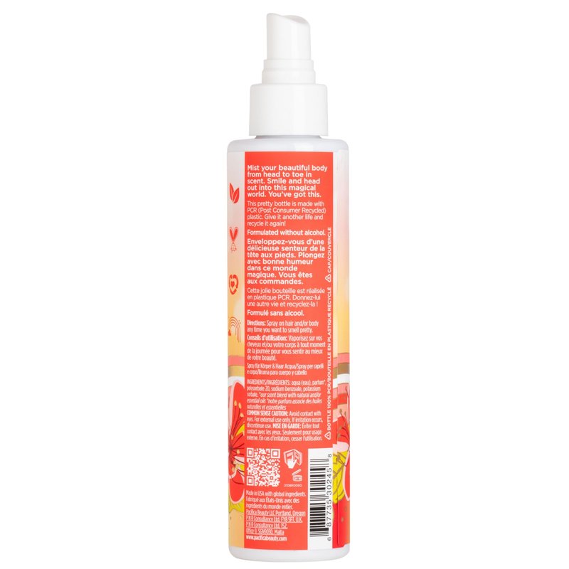 Pacifica Hawaiian Ruby Guava Hair Perfume & Body Fragrance Spray Mist - Body Mist Fragrance w/Grapefruit, Patchouli, Sugar Notes & Geranium Clean Beauty Alcohol-Free, Vegan & Cruelty-Free, 6 oz