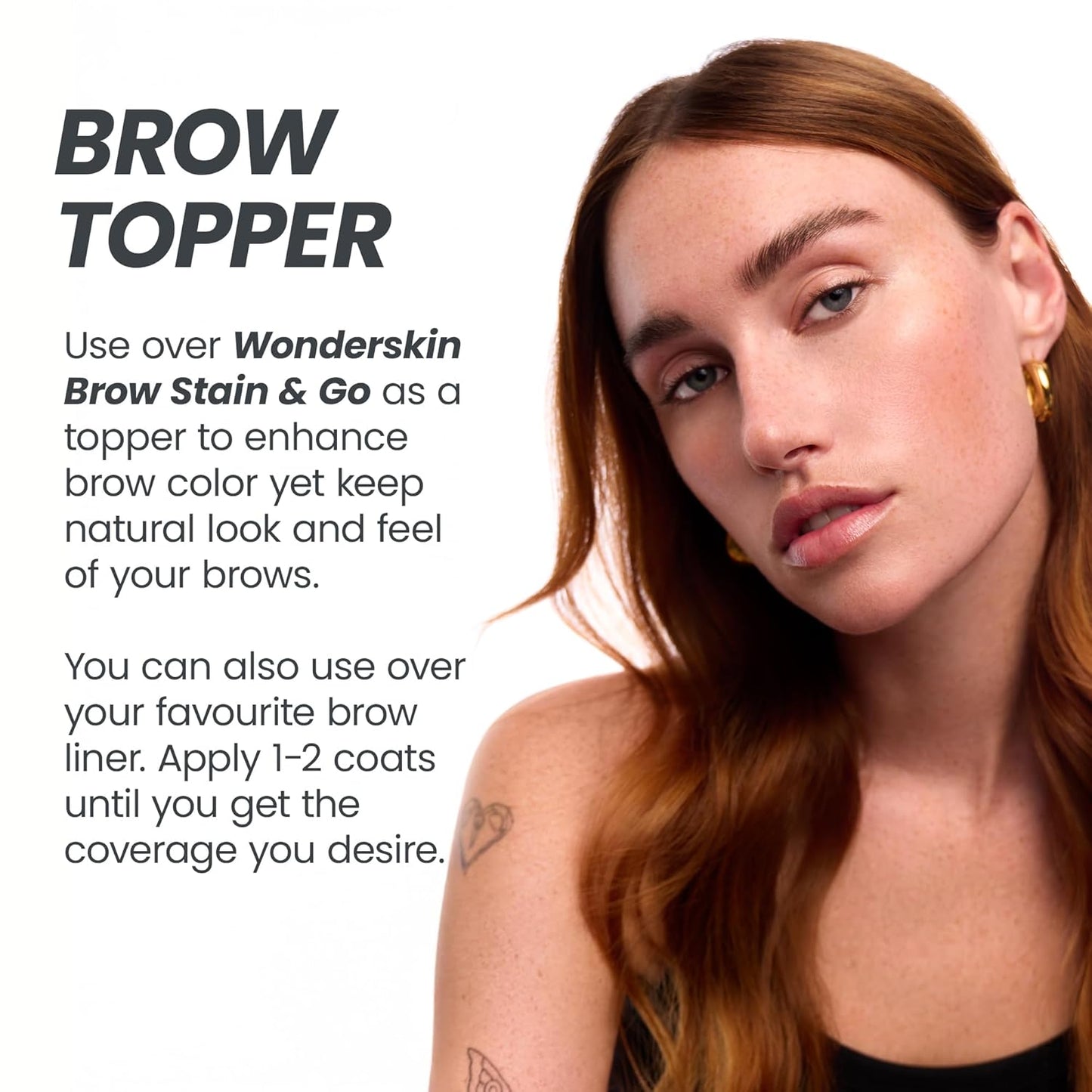 Wonderskin Brow/Do Eyebrow Gel Topper - Skinrageous All-Day Waterproof Tint Mascara (Blonde)