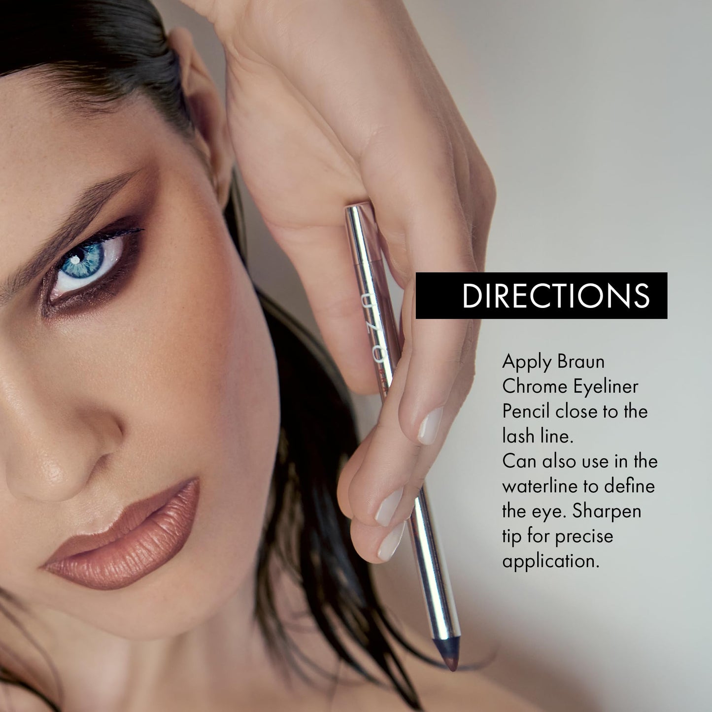 UZO Waterproof Eyeliner Pencil – Brown Smudge-Proof Long-Lasting Matte Eye Liner, High-Pigment Creamy Formula, Smooth Glide Precision, Vegan & Cruelty-Free (Braun Chrome)