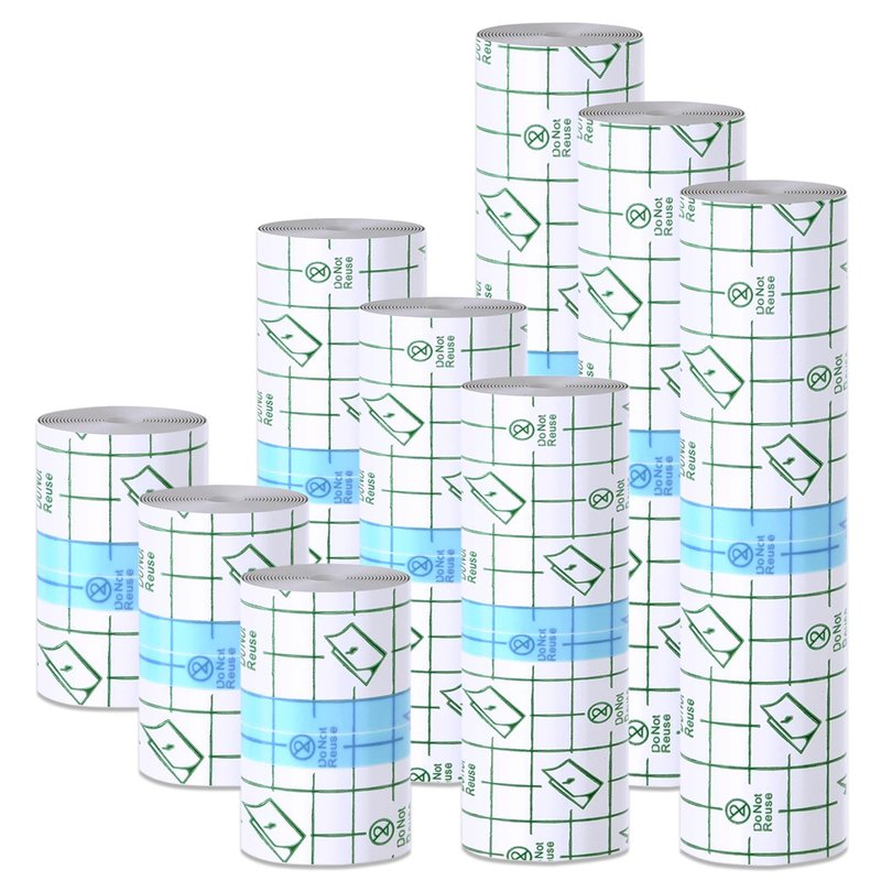 Emalla 9 Rolls Second Skin Tattoo Cover, Waterproof Tattoo Aftercare Bandage Breathable Tattoo Cover Up Patch Tape Tattoo Film 2", 4", 6" x 2.2 Yard Tattoo Supplies for Healing Wrap Swimming Shower