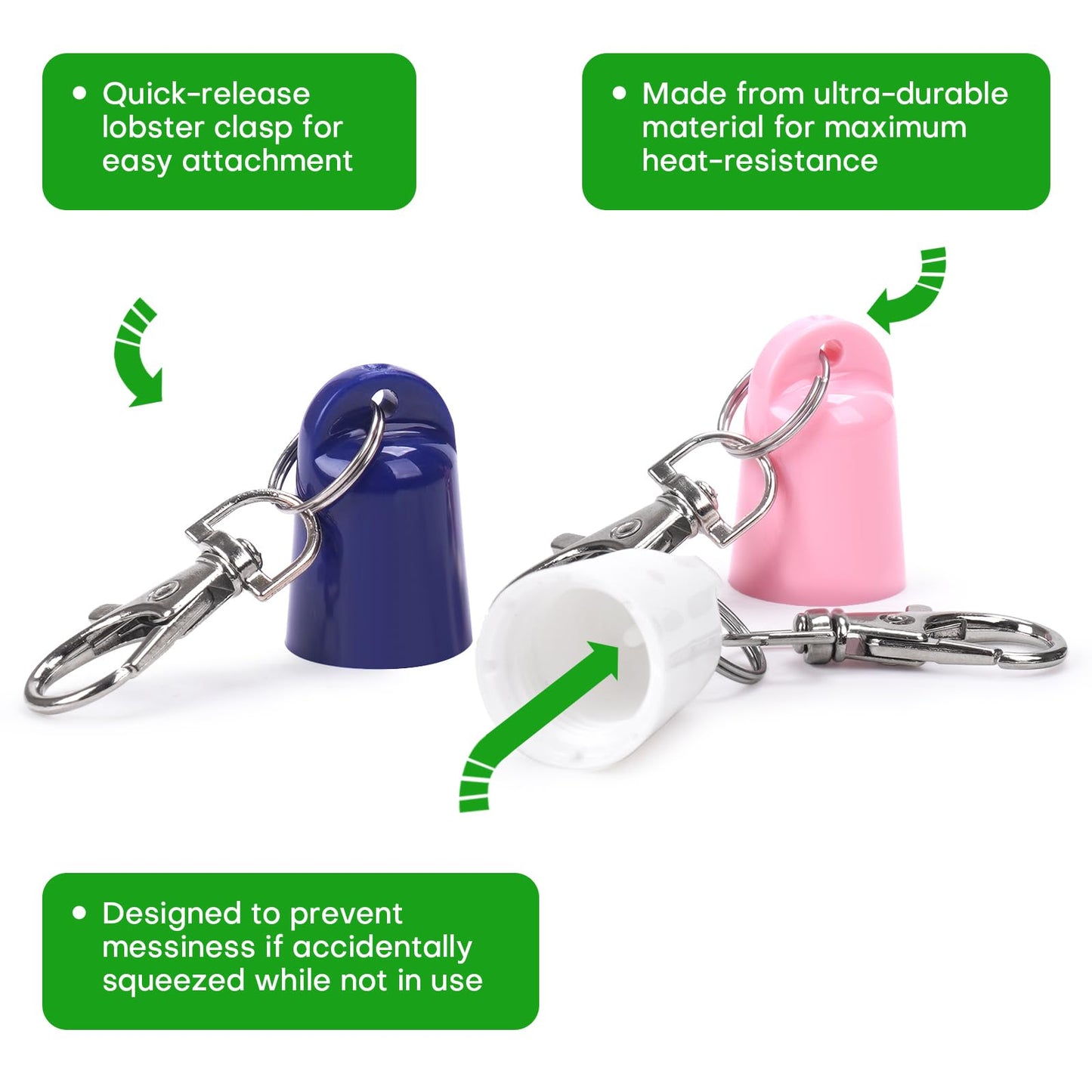 Rolitwils 2 Pcs Keychain Holder for Aquaphor Lip Repair- Polypropylene Cap Accessory - Fit Lip Balm Keychain
