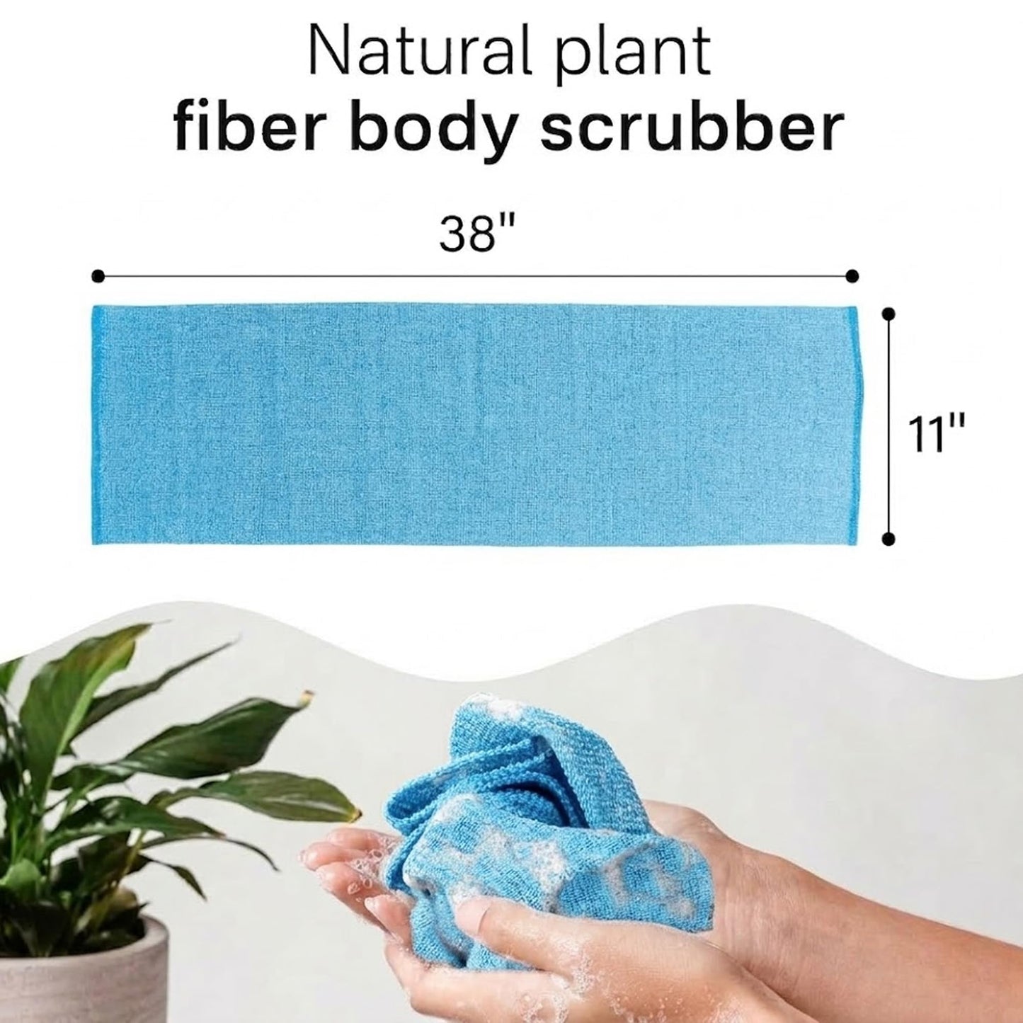 Yiclick Exfoliating Washcloth Towel- Exfoliating Body Scrubber Exfoliator, Back Scrubber for Shower Bath, Exfoliate Rags Wash Cloths, Loofah Lufa Sponge, Body Scrub & Exfoliation Women Men
