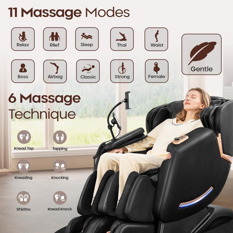 CASINTA 4D Massage Chairs Full Body - 53.5 Extend Sl Track Shiatsu Massage Chair - Zero Gravity Massage Chair,Core Heating & 22 Airbag, Smart Foot Rollers,Ai Voice, Yoga Mode