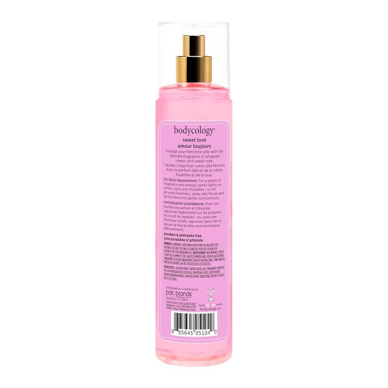 Long-Lasting Fragrance Body Mist - Bodycology Sweet Love Scent | 8 Fl Oz