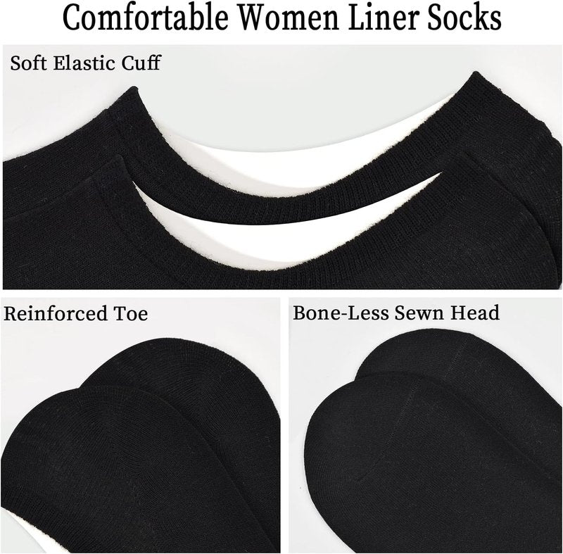 SkiBeaut No Show Socks - 15 Pairs of Invisible Low Cut Ankle Socks for Women | Casual & Comfortable