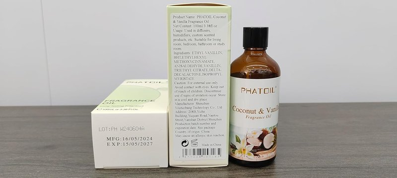 Coconut & Vanilla Fragrance Oils - Aromatherapy Essential Oils for Diffusers | 3.38 FL OZ (100ml)