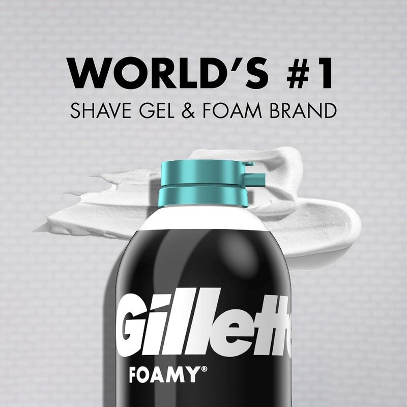 Gillette Foamy Shaving Cream, Sensitive Skin, 11 Ounce (Pack of 12)