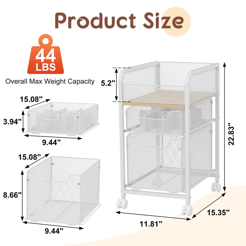 Hongtamoya Rolling Makeup Cart Organizer with 2 Drawers, Narrow Floor Skincare Organizers, Vanity Organizer Cosmetics Display Cases Holder for Skin Care Nail Polish Perfume Makeup Brush, White