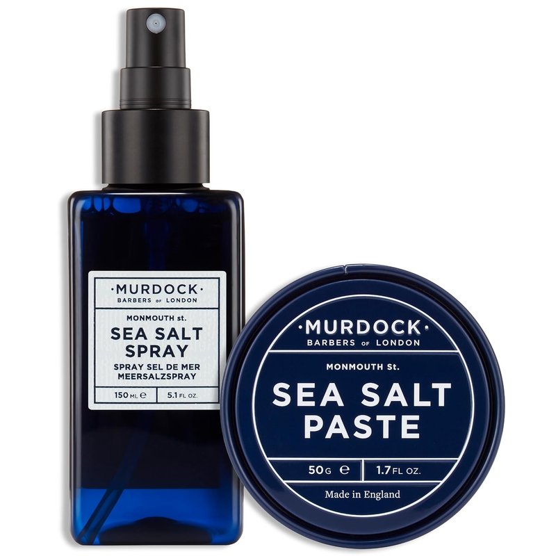 Murdock London Sea Salt Spray & Paste Set | Paraben-Free Texture & Volume Enhancer - 150ml & 1.7oz