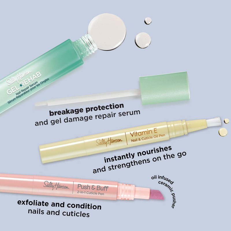 Sally Hansen Gel Rehab Nail Treatment Pen | Repair, Hydrate & Renew | Strengthens and Restores Damaged Nails | Keratin & Vitamin Complex | Easy, Mess-Free Nail Care on the Go