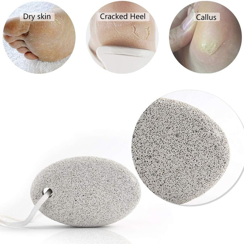 Natural Pumice Stone for Feet 2 PCS,Foot Lava Pedicure Tools Hard Skin Callus Remover for Feet and Hands - Natural Foot File Exfoliation to Remove Dead Skin