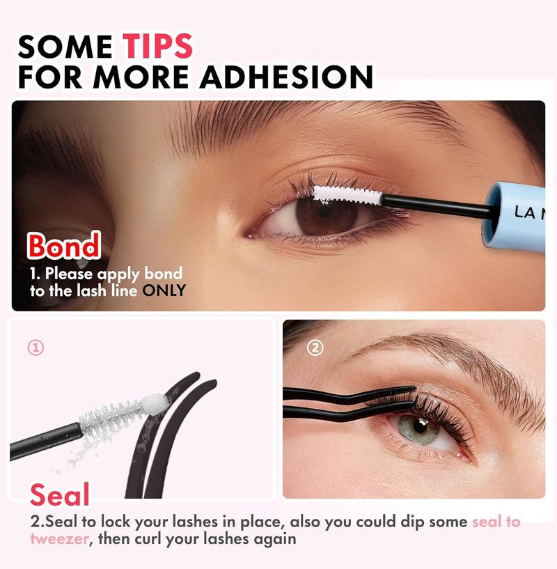 LA MAESII Lash Bond and Seal 10ML - Waterproof, Long-Lasting Eyelash Cluster Glue | Quick-Dry, Latex-Free Adhesive (Clear)