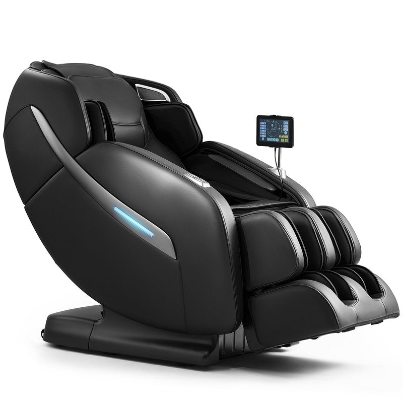 MYNTA Massage Chair Full Body, Zero Gravity SL Track Heavy Duty Massage Recliner Chair with Heat, 12 Auto Modes for Home, M1612 Charcoal