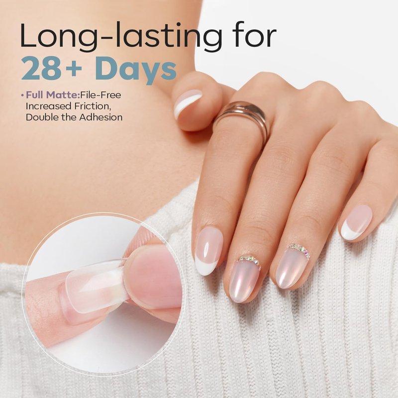 Modelones Short Almond Fake Nail Tips - 510 Pcs Full Matte Gel Kit | Pre-shaped Acrylic for DIY Salon Use